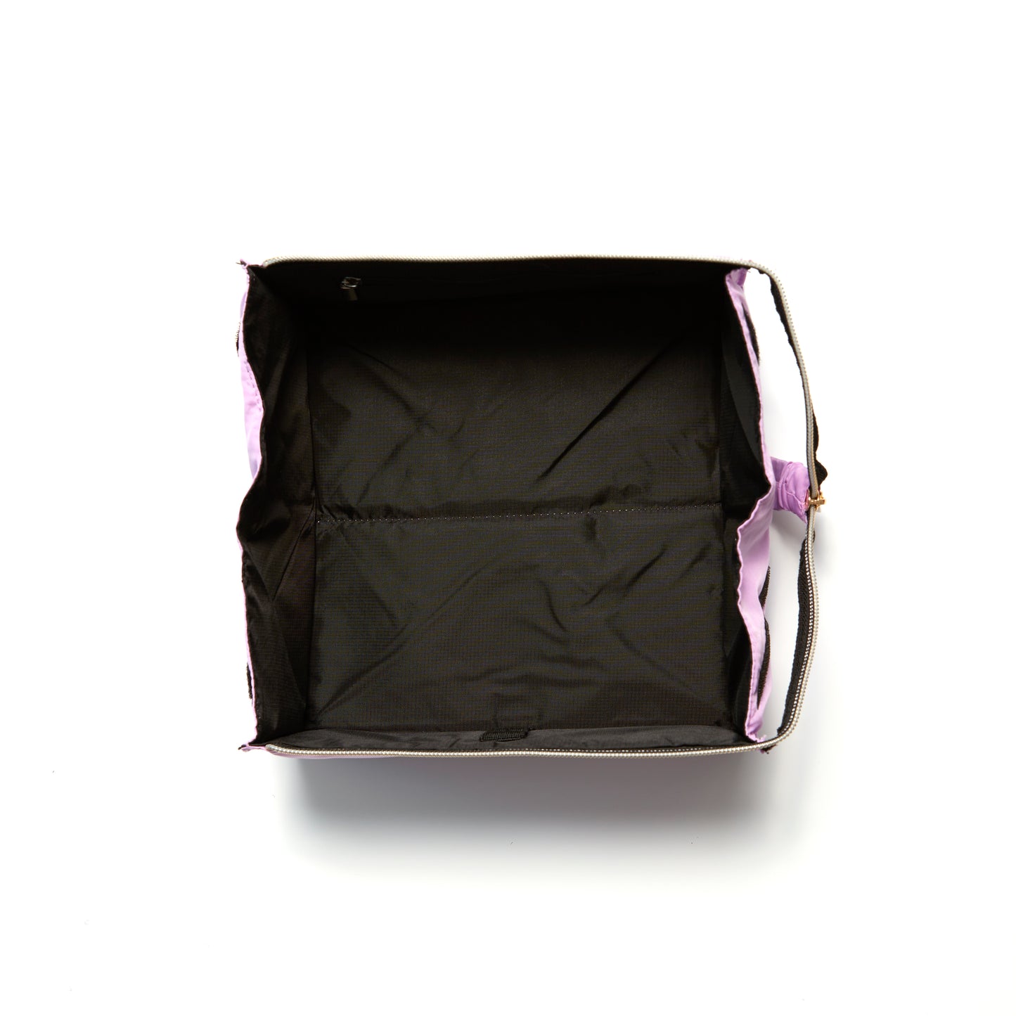 Lilac Open Flat Makeup Box Bag and Tray