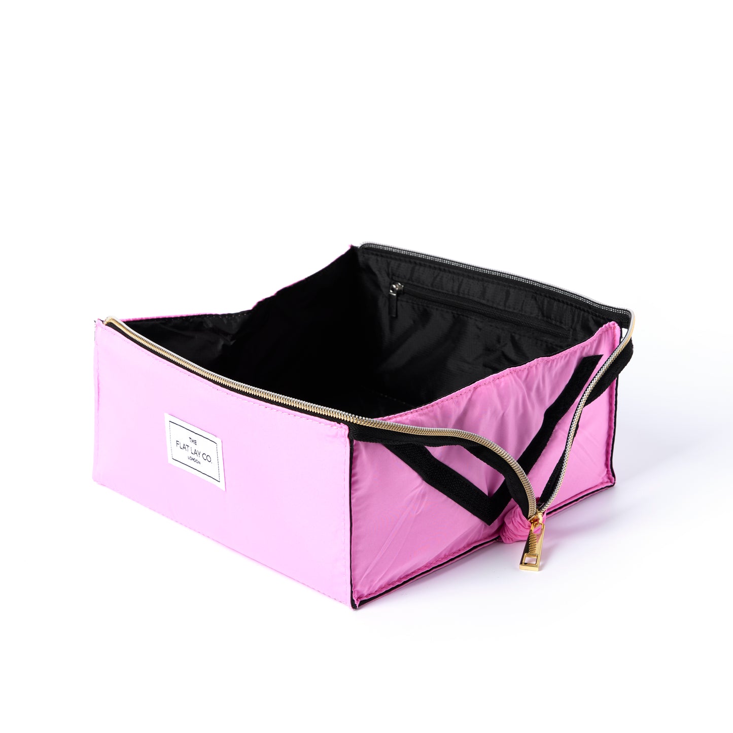 Flat Lay Makeup Box Bag - Hot Pink