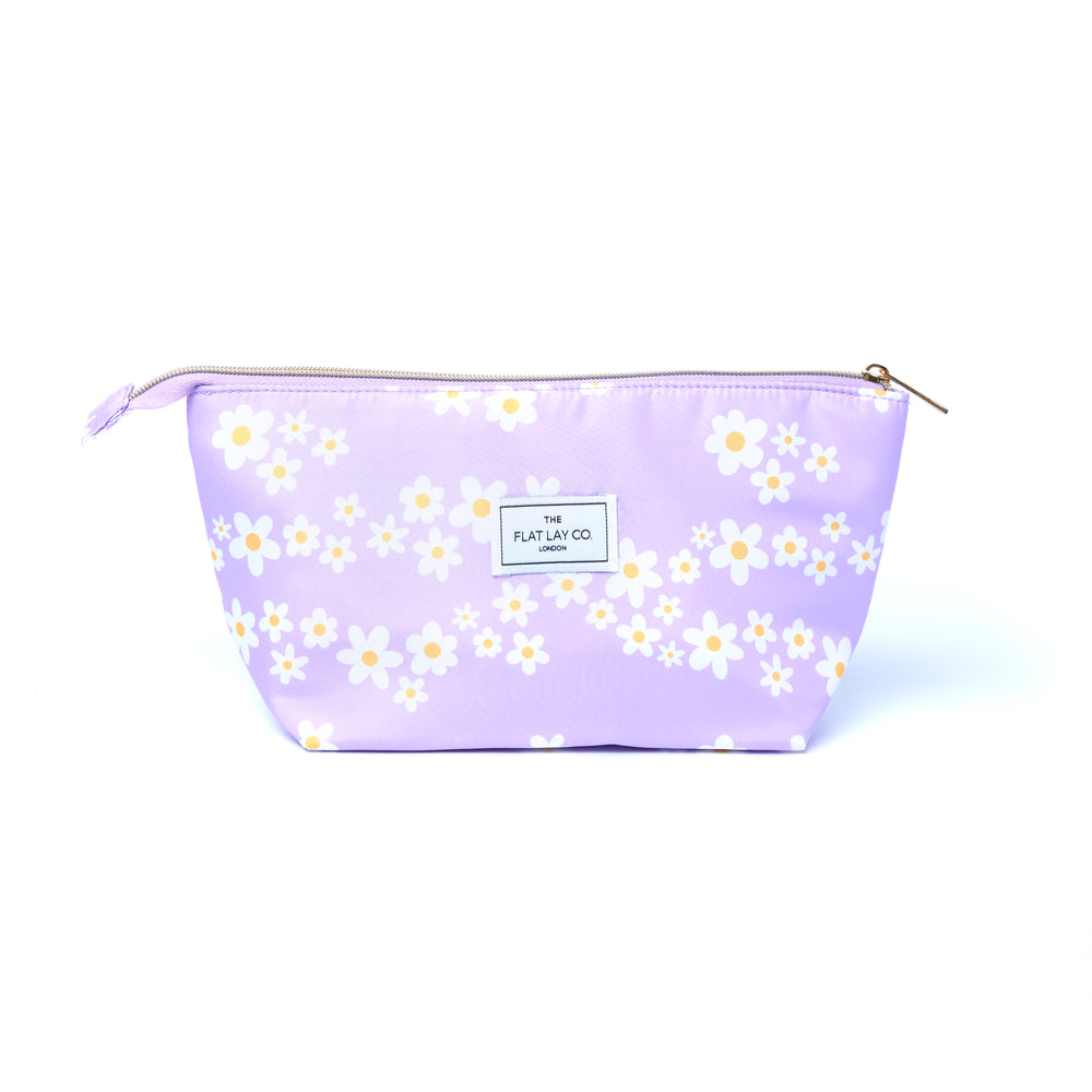 Lilac Daisy Essential Makeup Pouch
