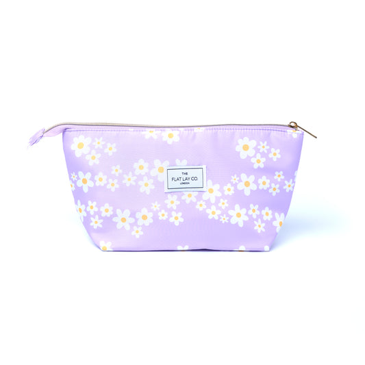 Lilac Daisy Essential Makeup Pouch