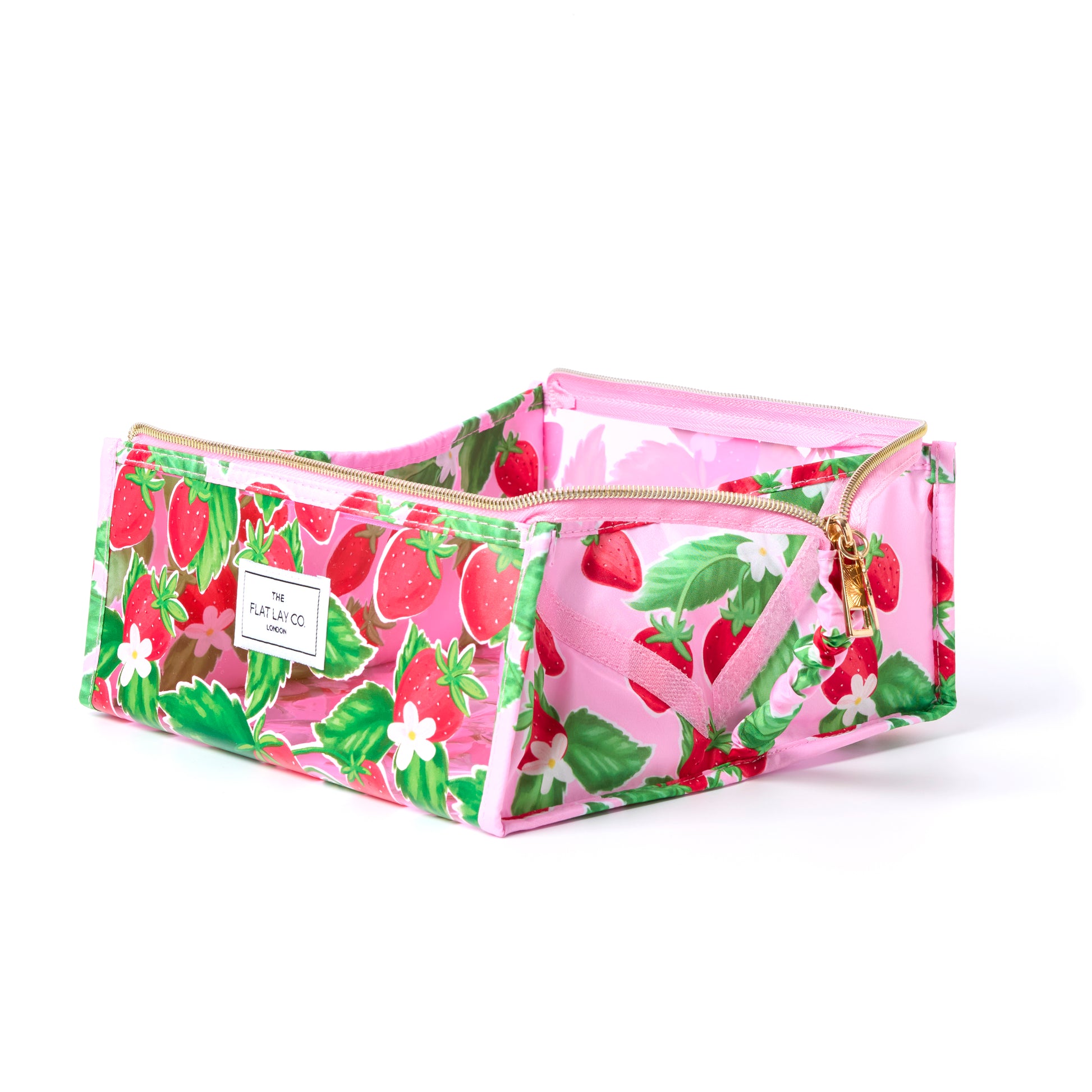 Summer Strawberries Jelly Flat Lay Makeup Box Bag 