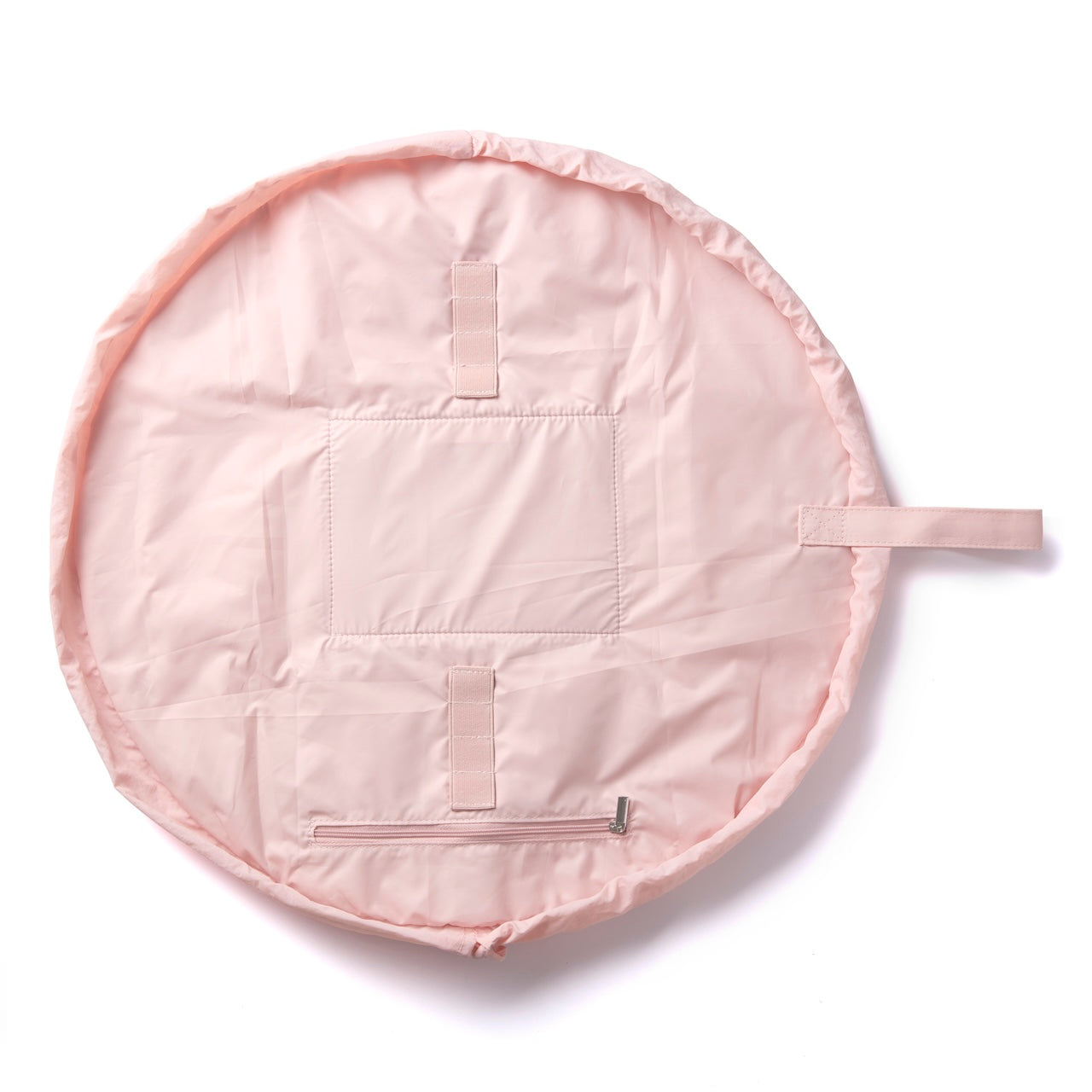 Sweet Pink Hearts Parachute Drawstring Flat Lay Makeup Bag