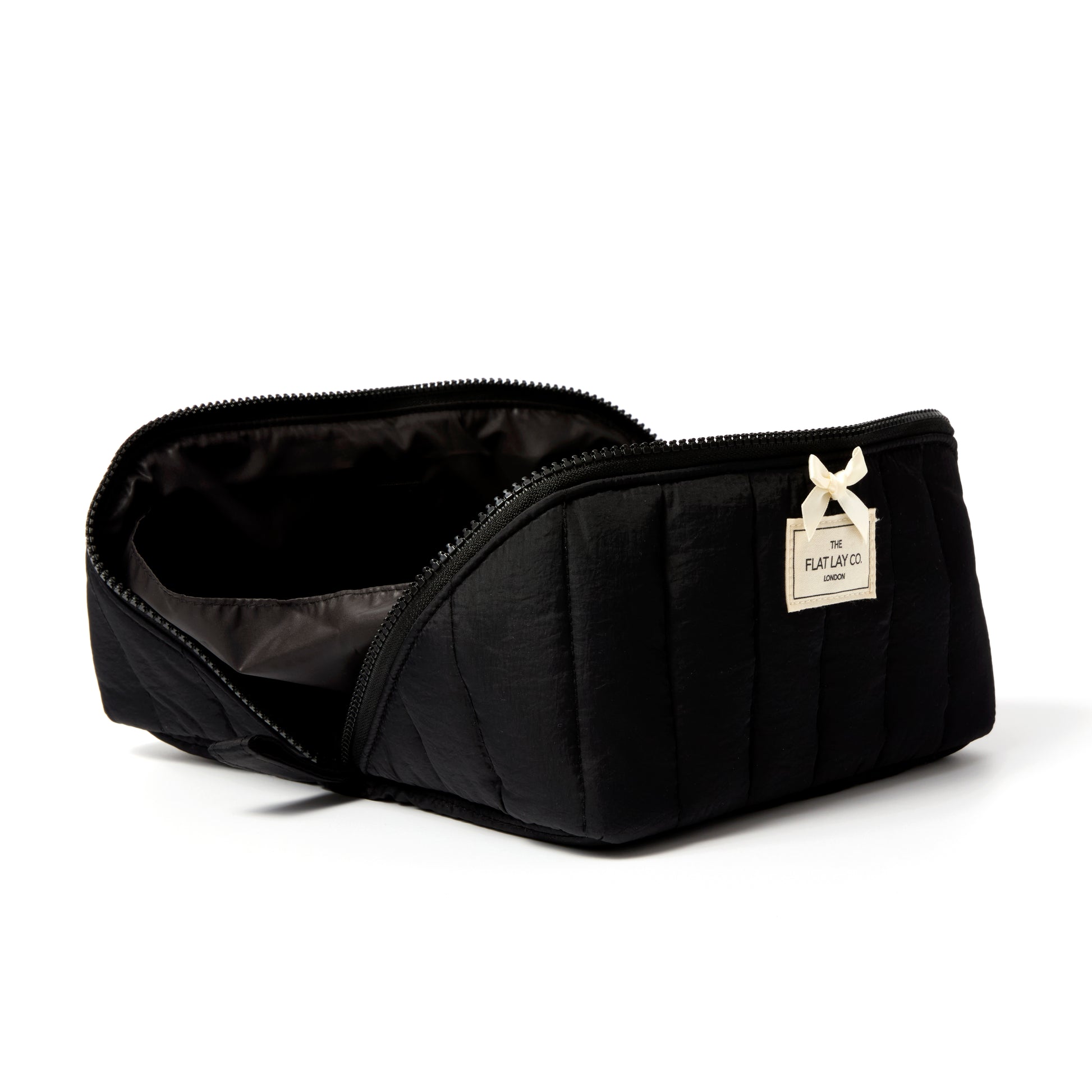 Black Marshmallow Flat Lay Makeup Box Bag