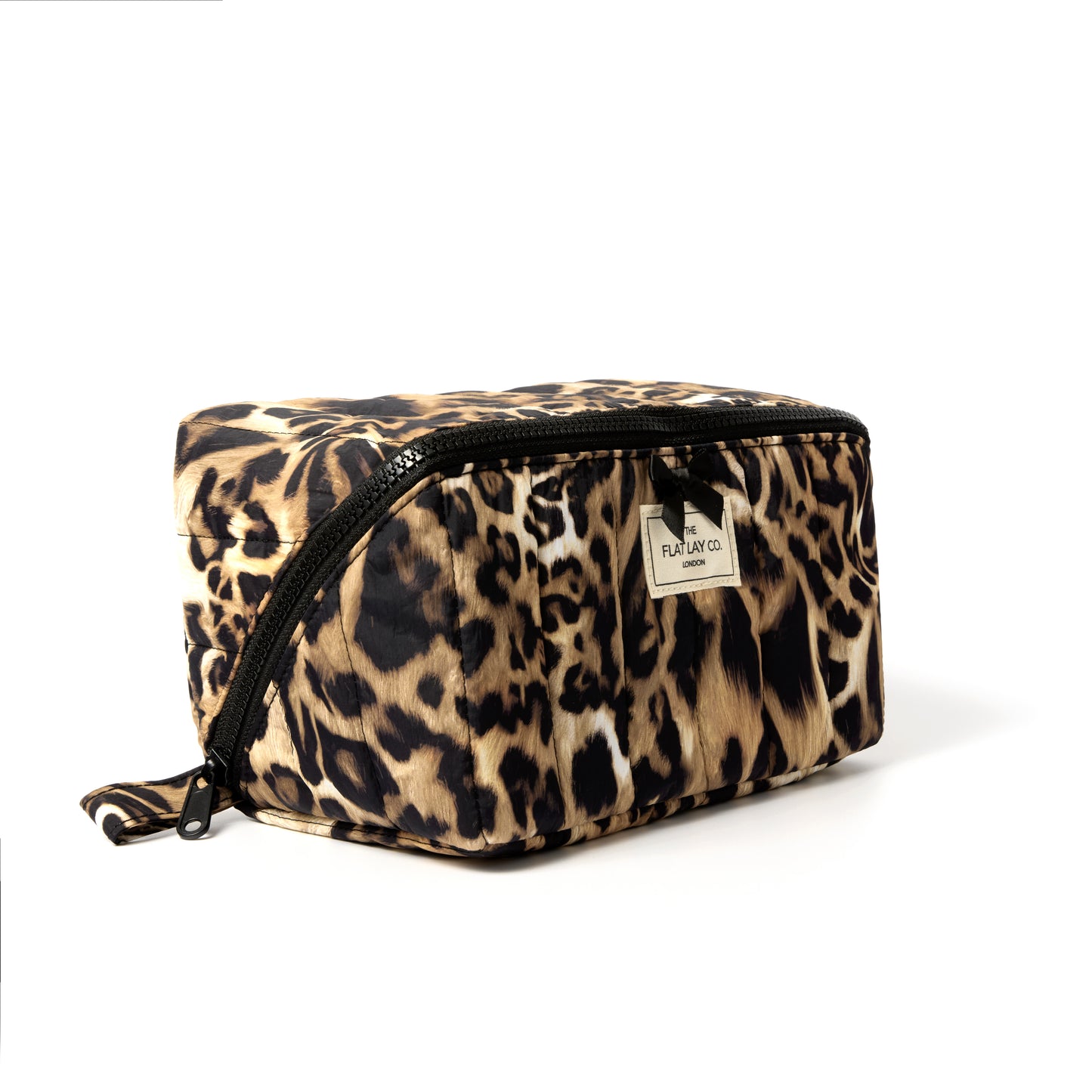 Leopard Print Marshmallow Flat Lay Makeup Box Bag