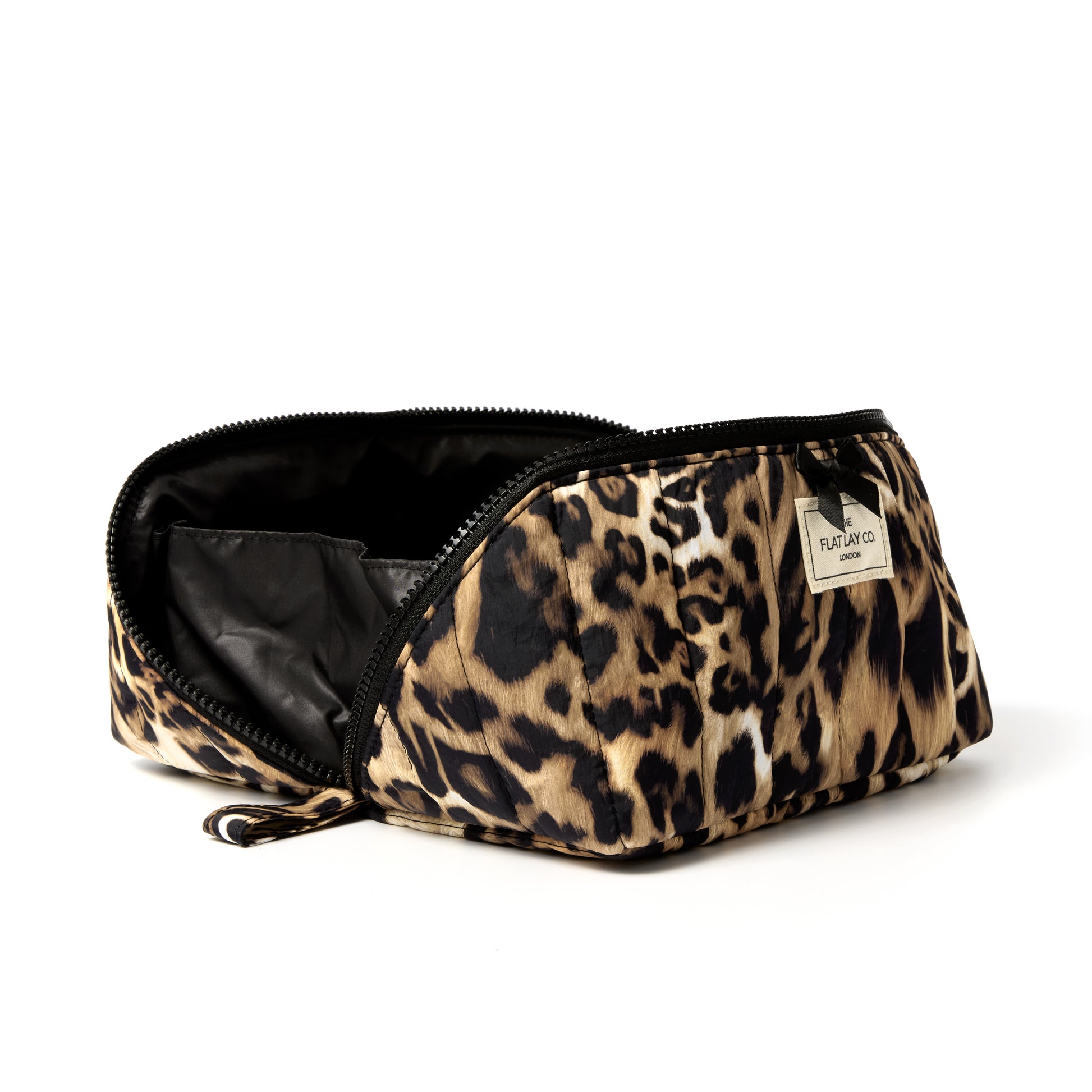 Leopard Print Marshmallow Flat Lay Makeup Box Bag