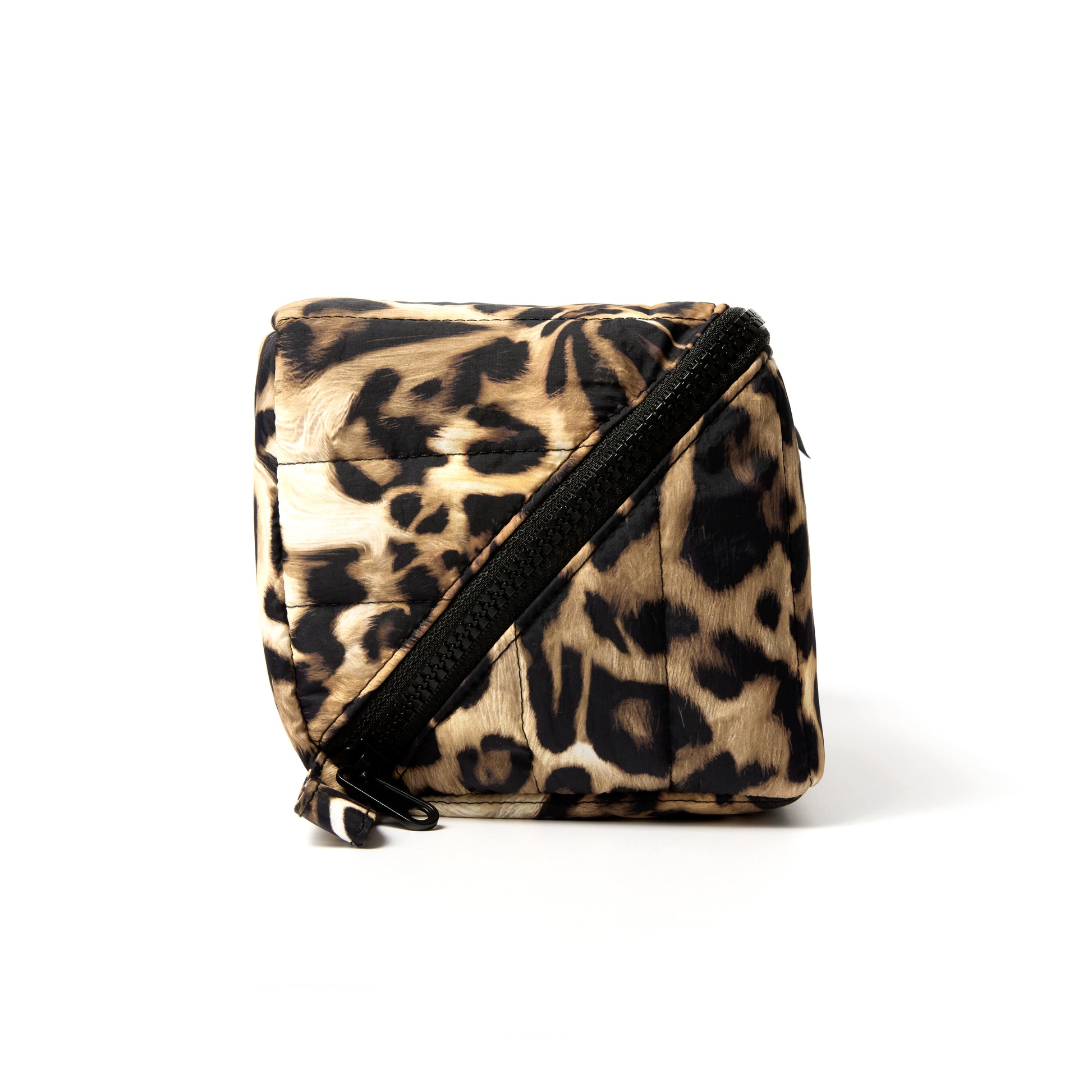 Leopard Print Marshmallow Flat Lay Makeup Box Bag