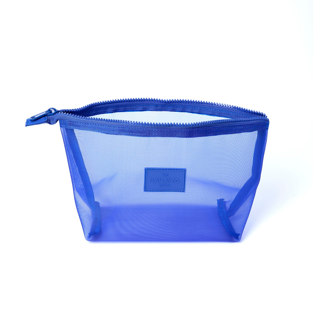 Cobalt Blue Mesh Essential Makeup Pouch 