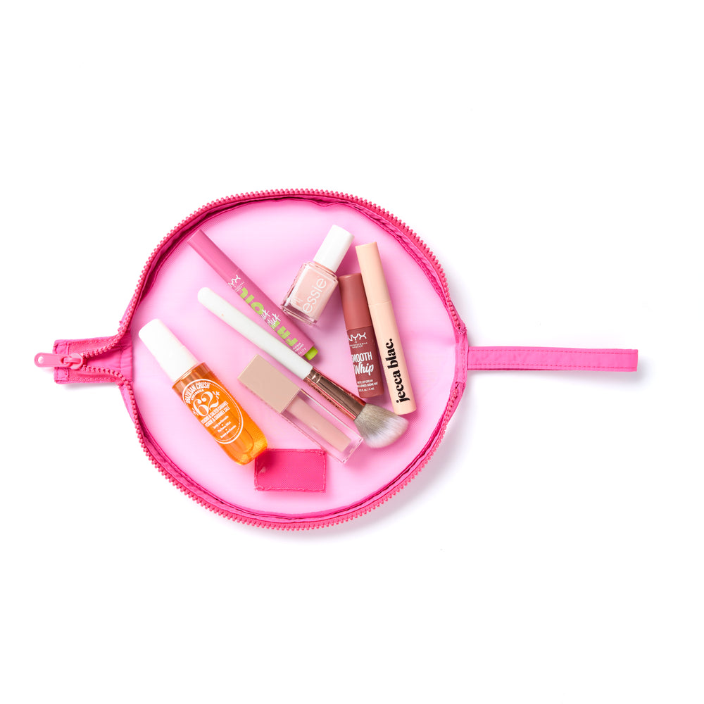 Mesh Makeup Pouch Bundle - Hot Pink