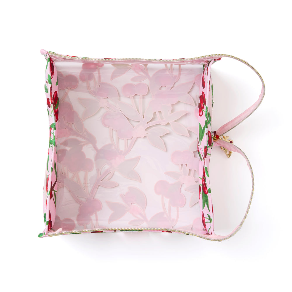 Jelly Flat Lay Makeup Box Bag - Cherries