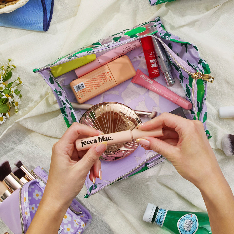 Flat Lay Cosmetic Bag - Multi Flower