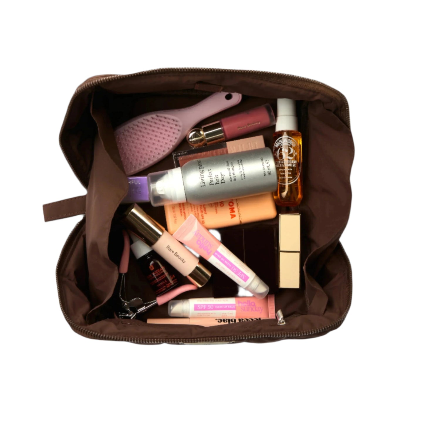Marshmallow Box Bag & Brush Case Bundle - Espresso
