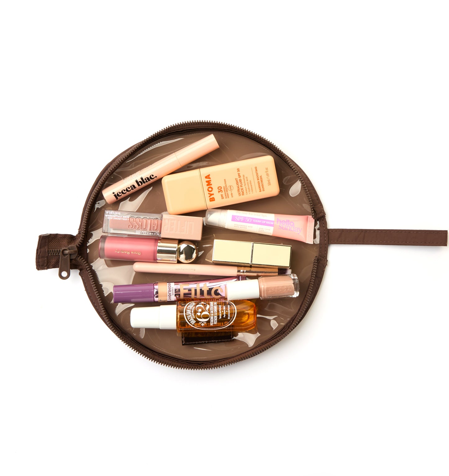 Jelly Lunar Flat Lay Makeup Pouch - Espresso