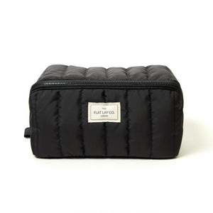 Marshmallow Flat Lay Makeup Box Bag - Classic Black