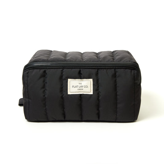 Marshmallow Flat Lay Makeup Box Bag - Classic Black