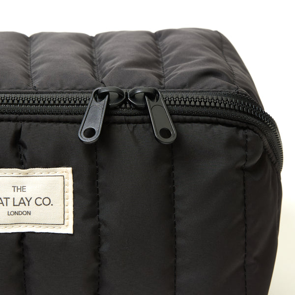 Marshmallow Flat Lay Makeup Box Bag - Classic Black