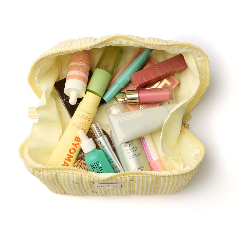 Marshmallow Flat Lay Makeup Box Bag - Flora