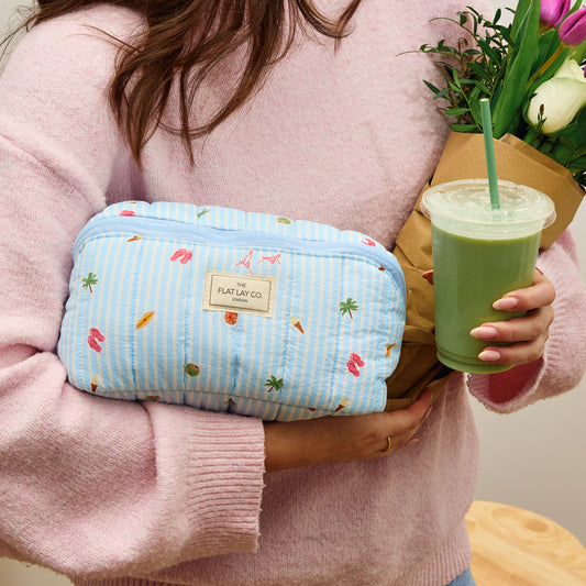 Marshmallow Flat Lay Makeup Box Bag - Playa