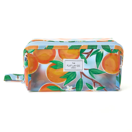 Jelly Flat Lay Makeup Box Bag - Mediterranean Oranges