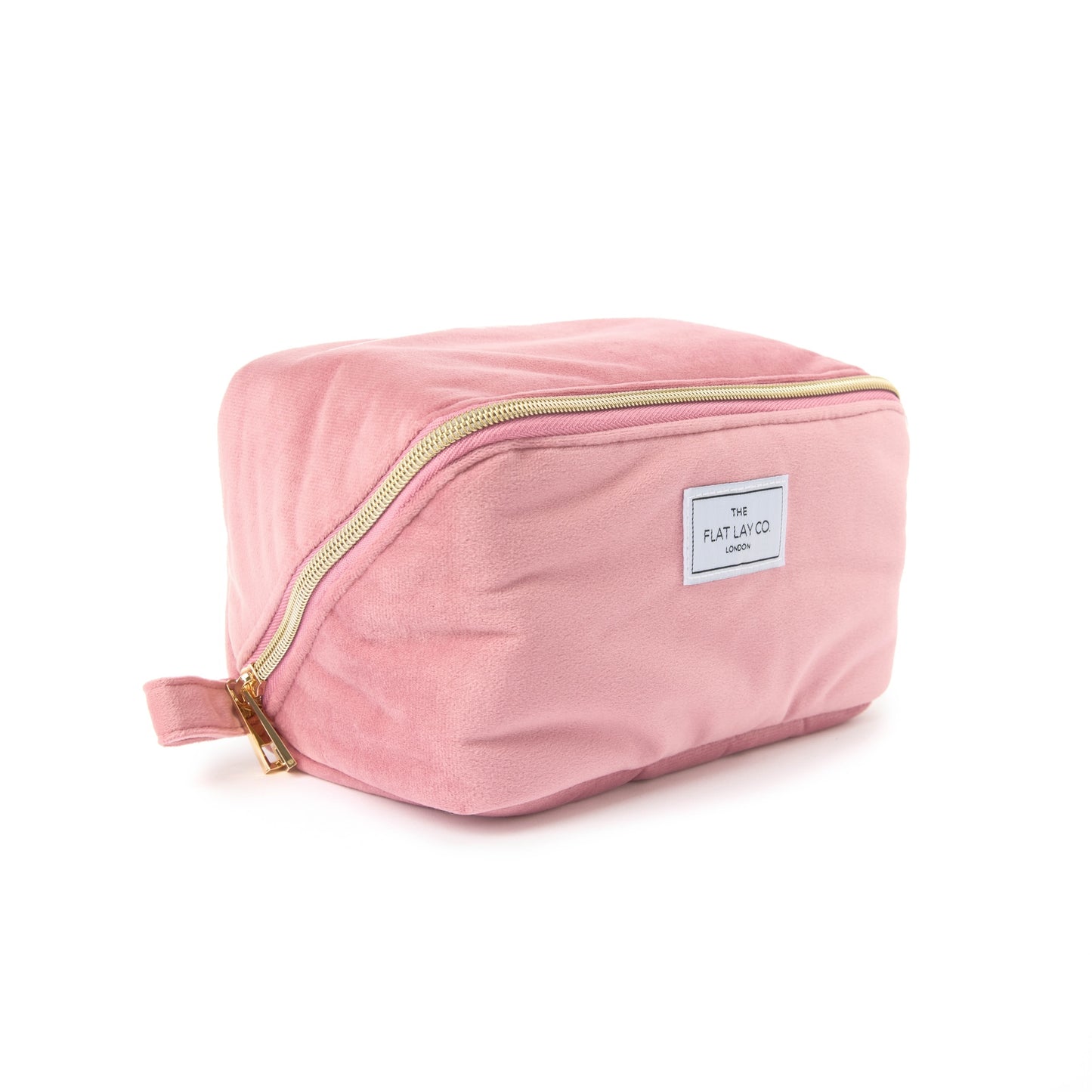Flat Lay Makeup Box Bag - Pink Velvet