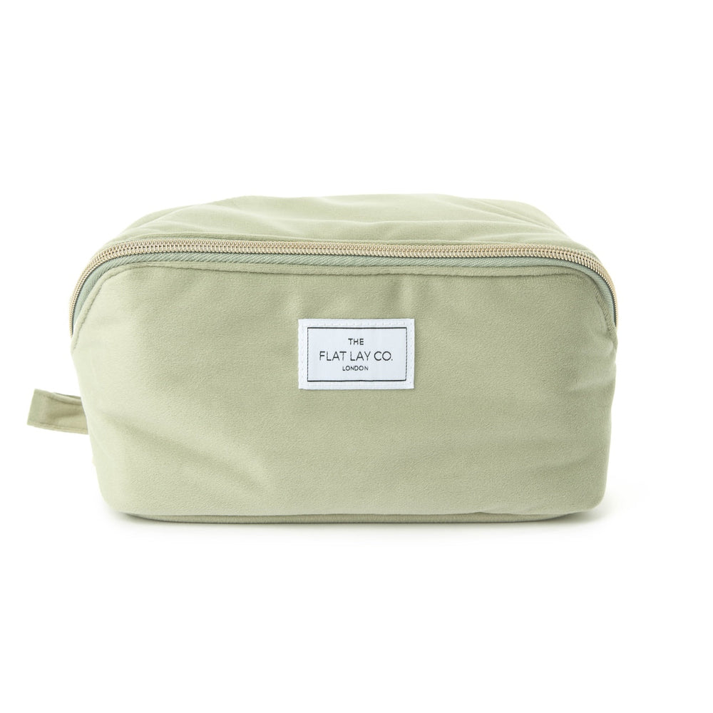 Box Bag & Brush Case Bundle - Sage Green Velvet