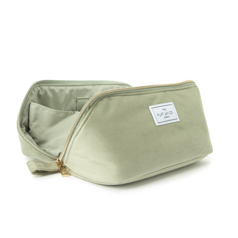 Box Bag & Brush Case Bundle - Sage Green Velvet