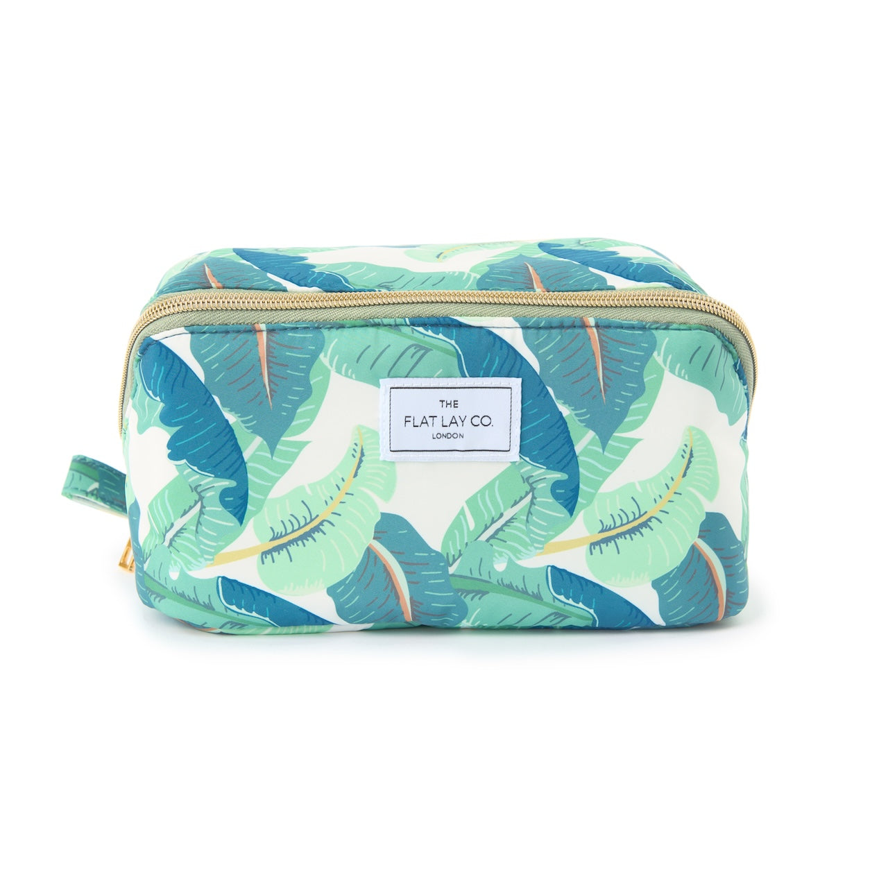 Flat Lay Makeup Box Bag - Tropical Leaves