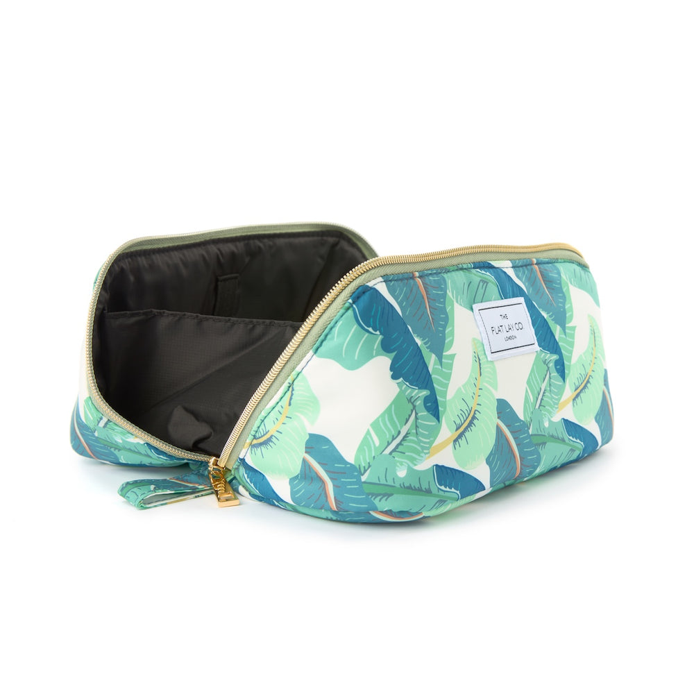 Box Bag & Brush Case Bundle - Tropical Leaves