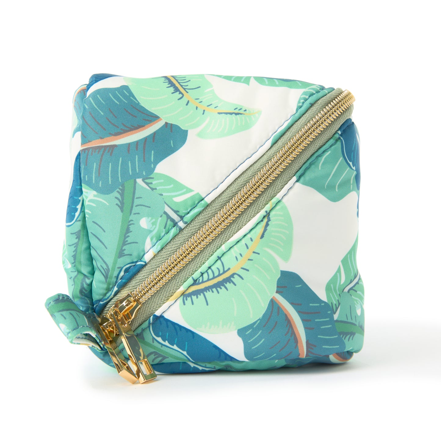 Flat Lay Makeup Box Bag - Tropical Leaves