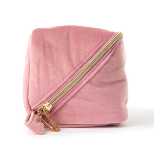 Flat Lay Makeup Box Bag - Pink Velvet