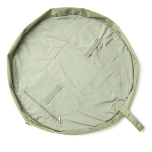Drawstring Flat Lay Makeup Bag - Sage Green Velvet