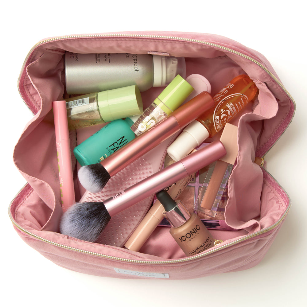 Box Bag & Brush Case Bundle - Pink Velvet