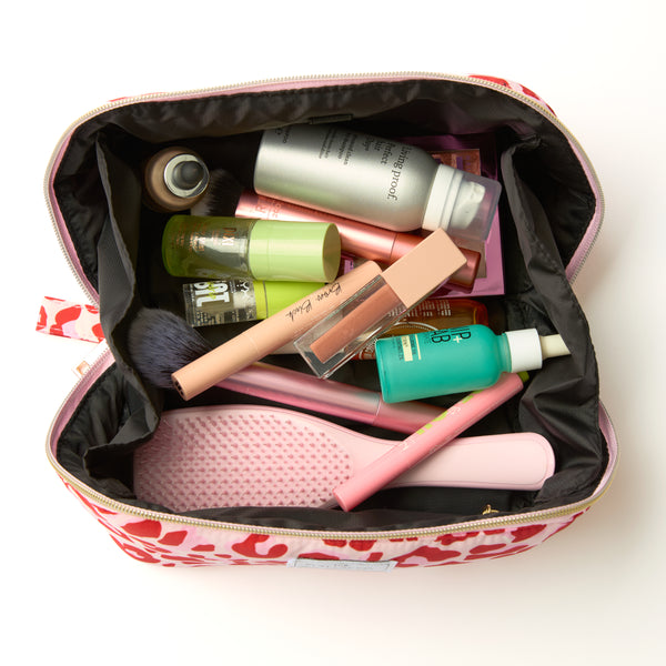 Box Bag & Brush Case Bundle - Pink Leopard