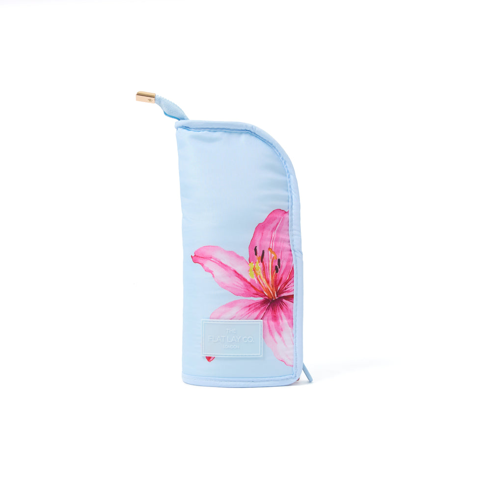 Standing Makeup Brush Case - Pink Lily