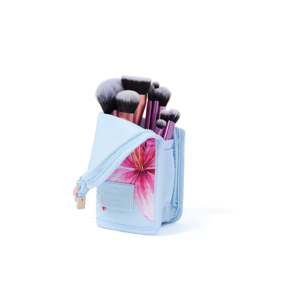 Standing Makeup Brush Case - Pink Lily