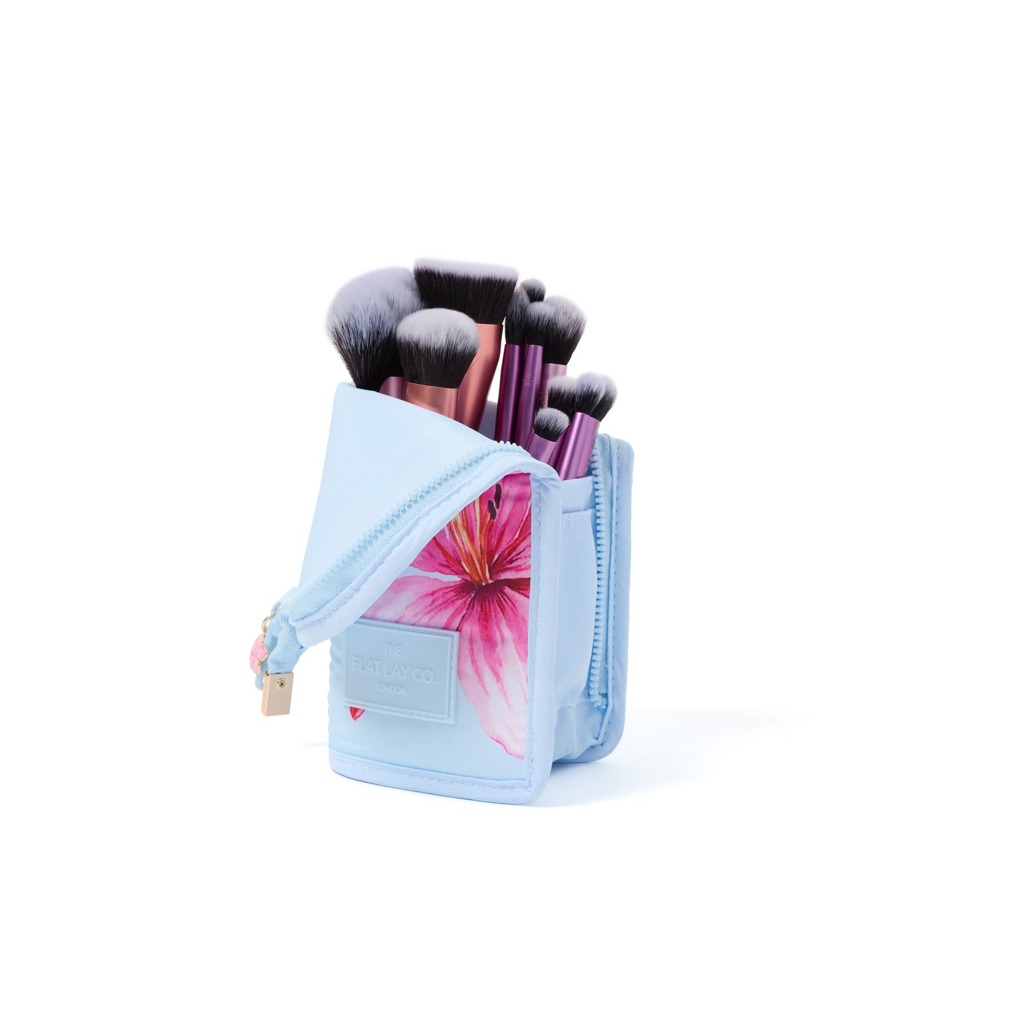 Standing Makeup Brush Case - Pink Lily
