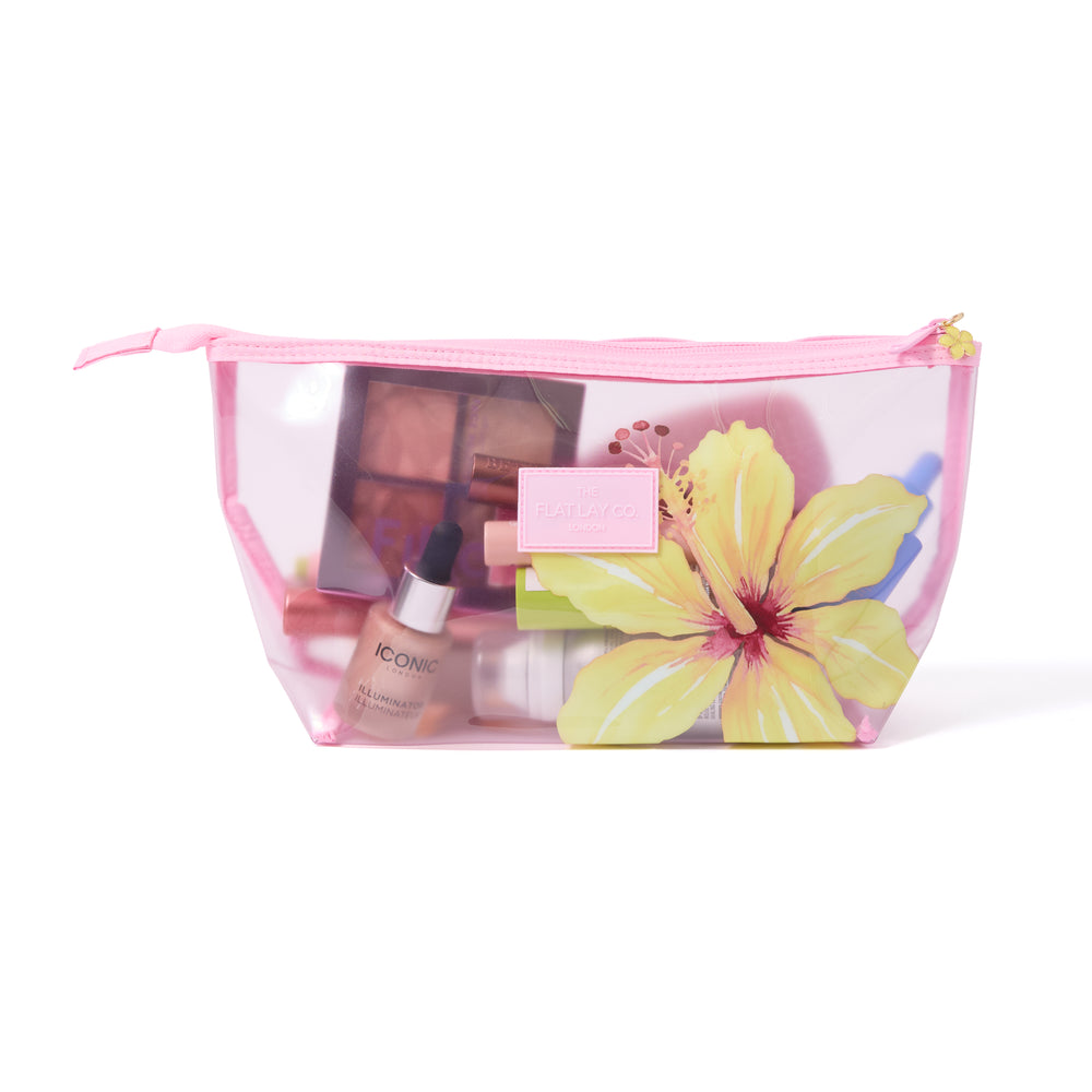Jelly Essential Makeup Pouch - Yellow Hibiscus
