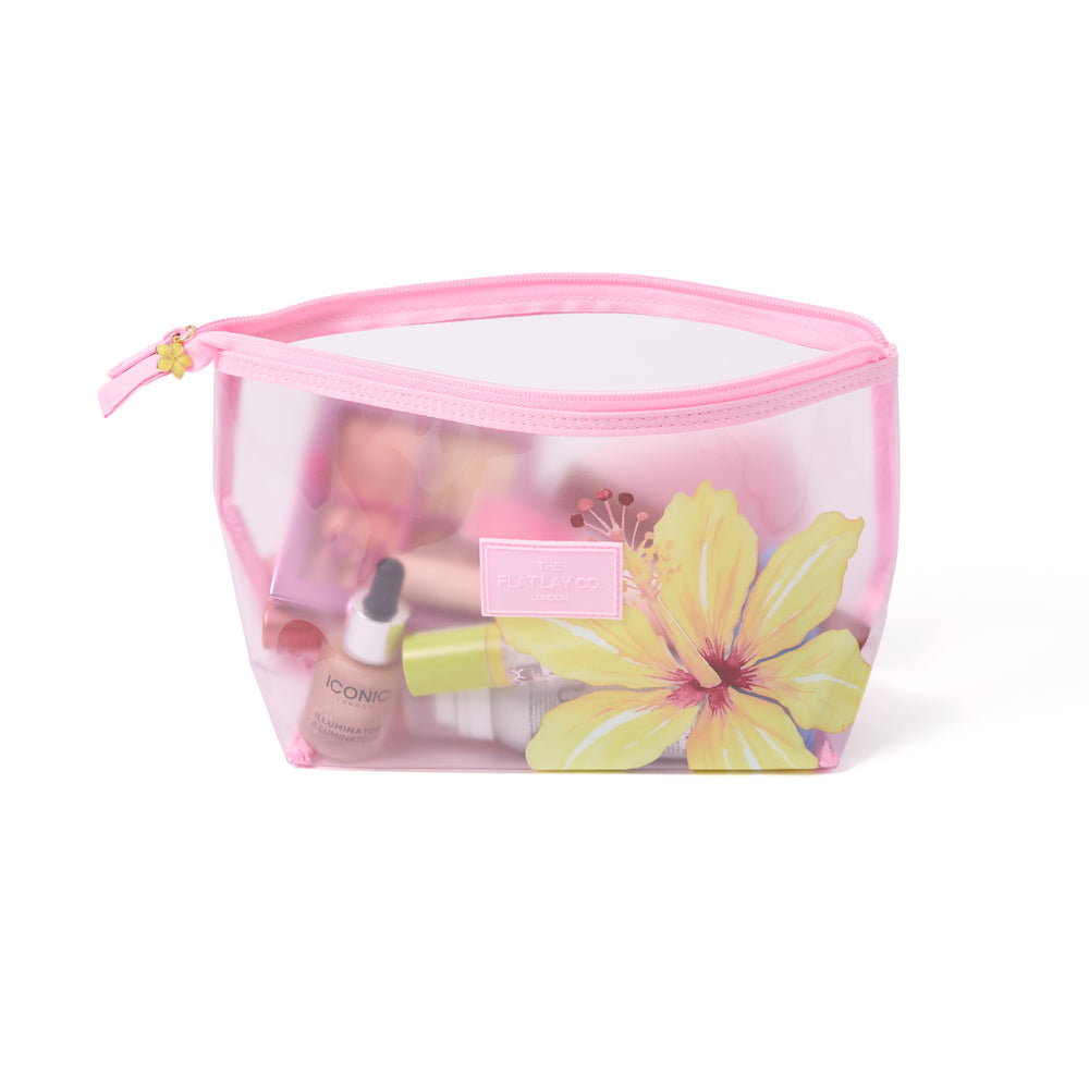 Jelly Essential Makeup Pouch - Yellow Hibiscus
