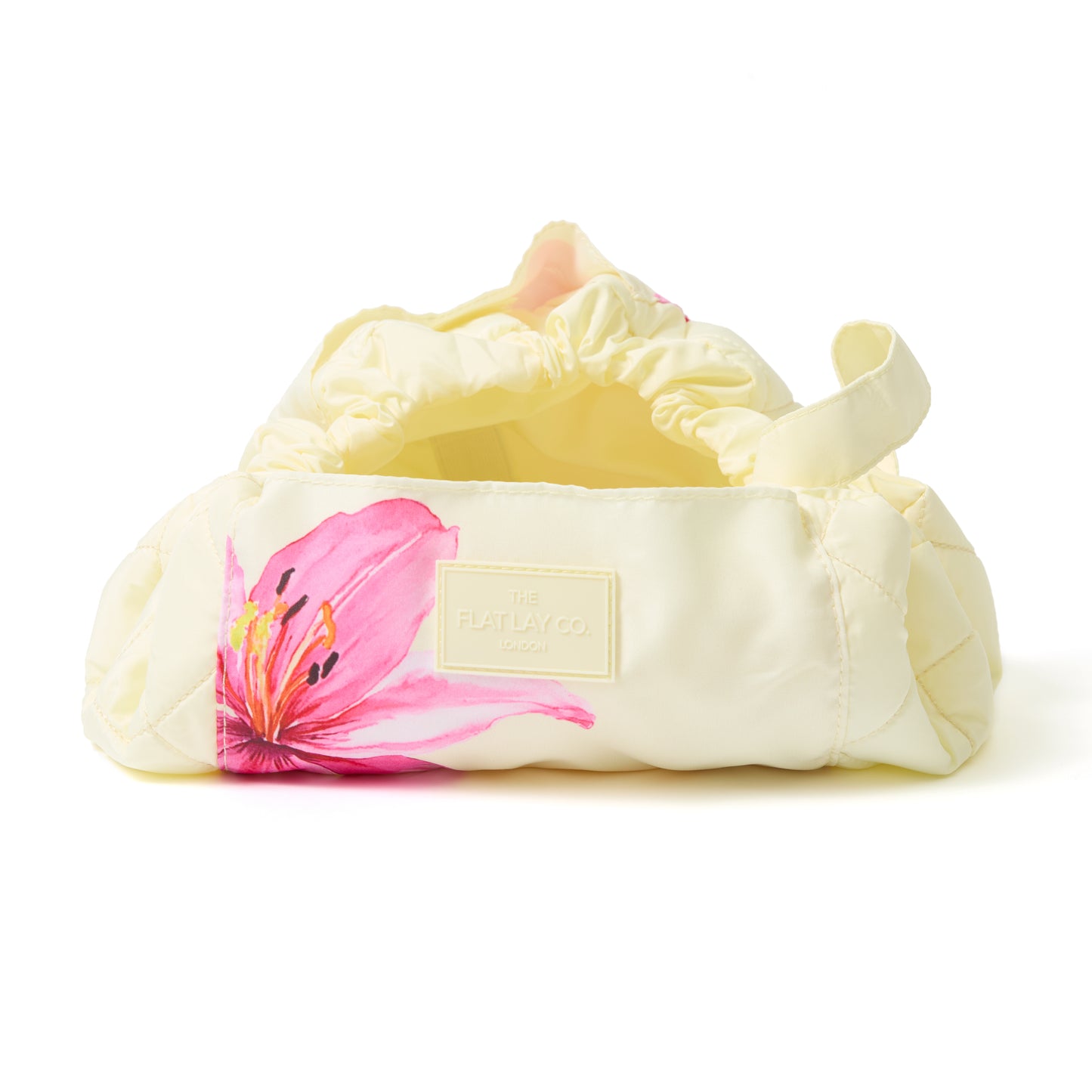 Drawstring Flat Lay Makeup Bag - Pink Lily