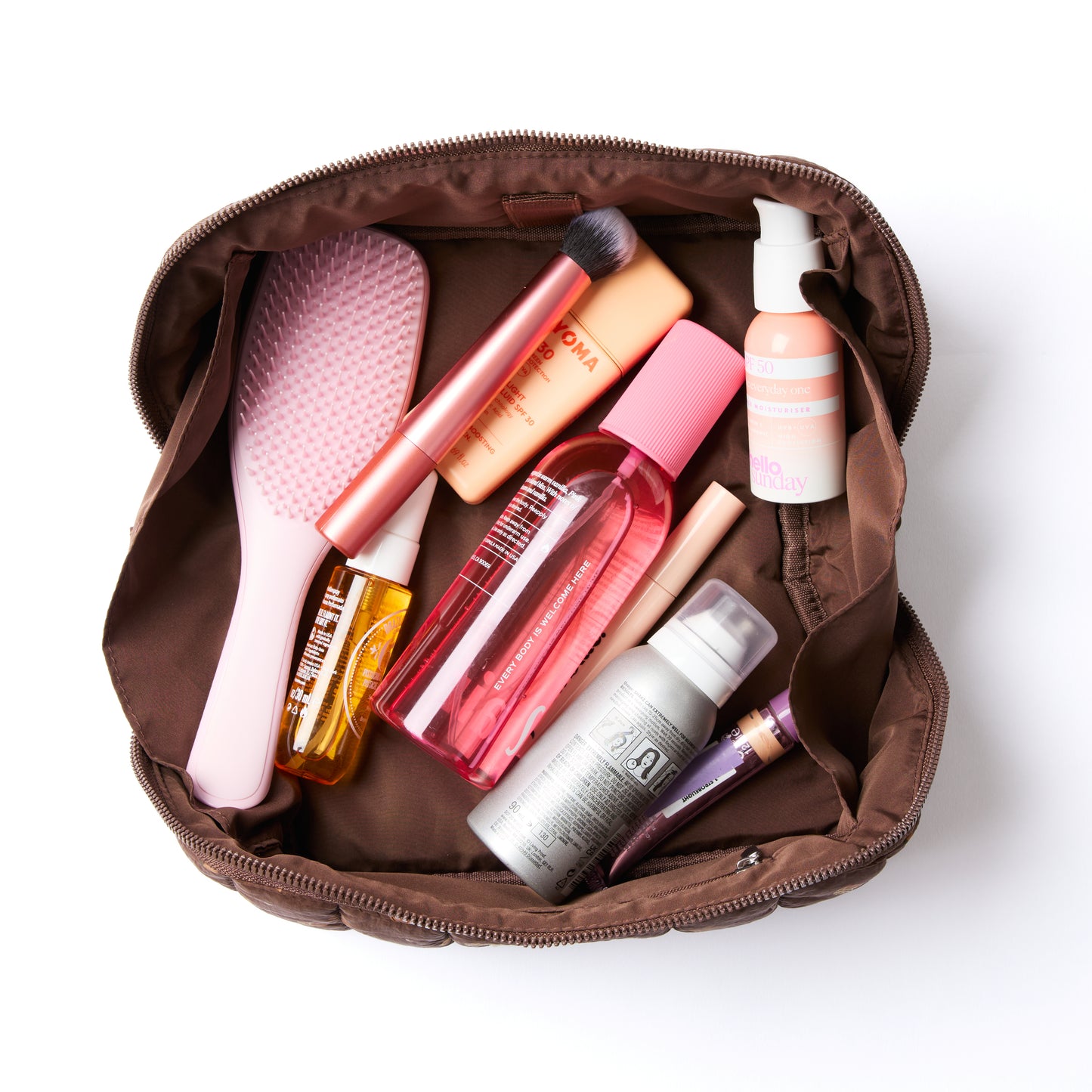 Marshmallow Flat Lay Makeup Box Bag - Pumpkin Spice