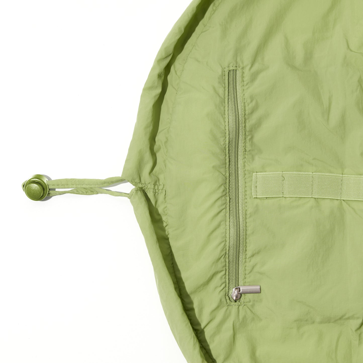 The Flat Lay Co. Drawstring Makeup Bag in Light Green Parachute