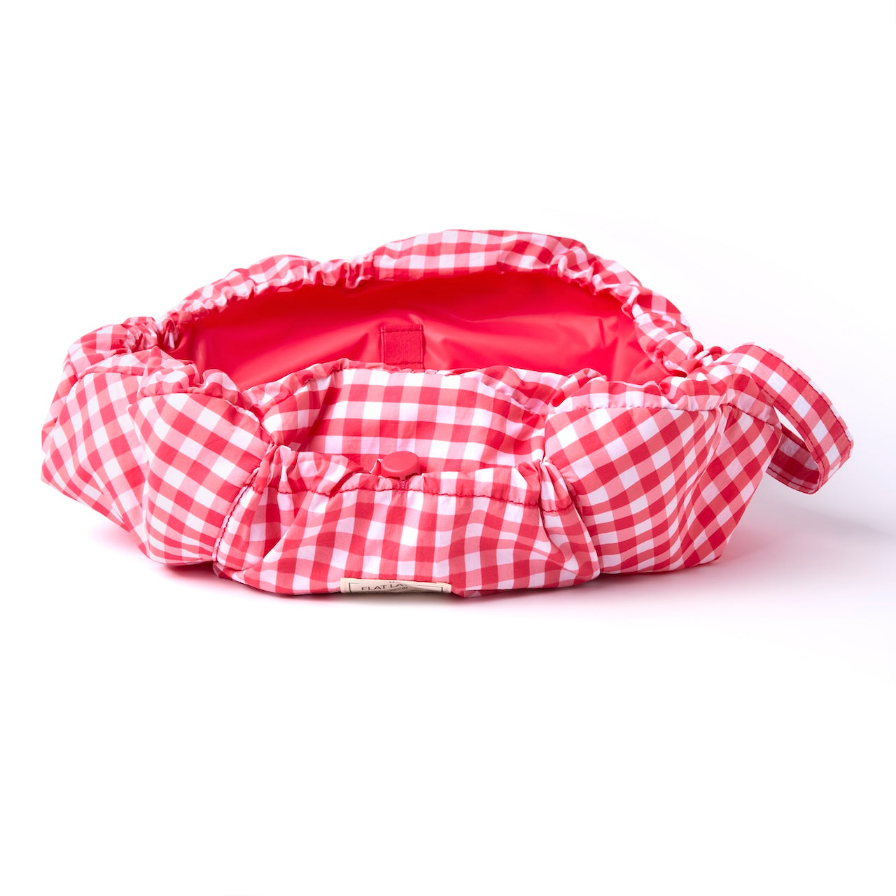 Red Gingham Parachute Drawstring Bag