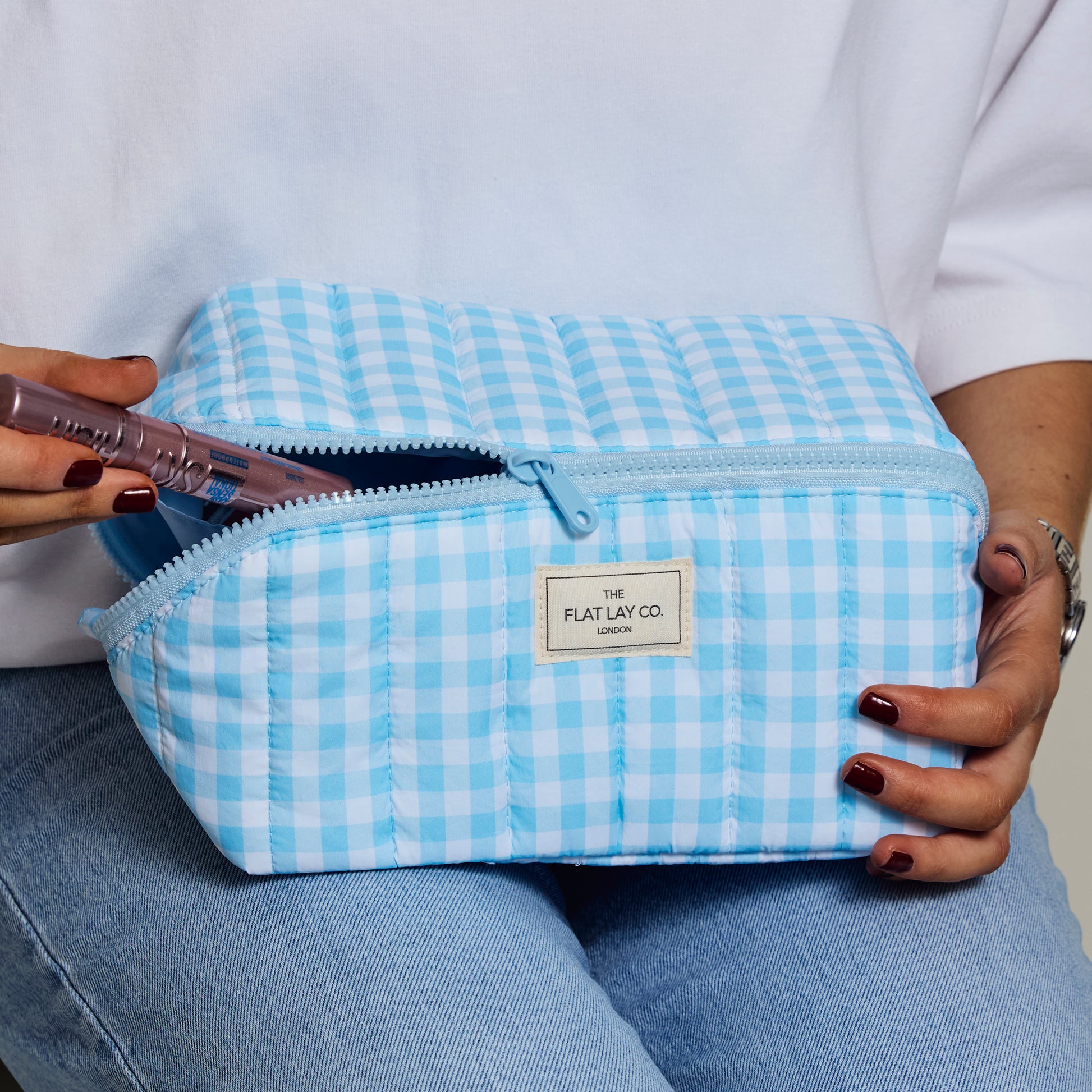 Blue Gingham Marshmallow Box