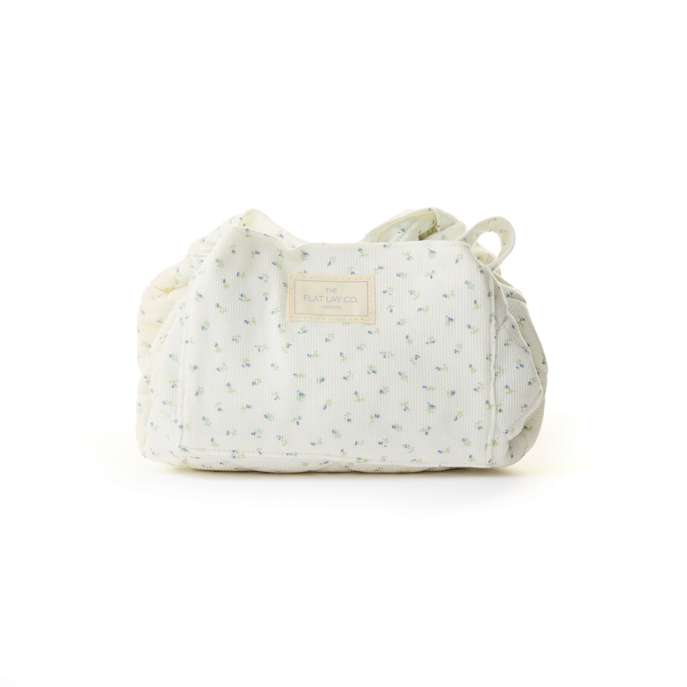 Drawstring Makeup Bag - Cotton Ditsy Floral