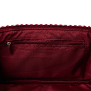 Flat Lay Makeup Box Bag - Ditsy Roses Burgundy Embroidered Velvet
