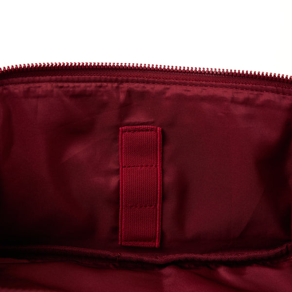 Flat Lay Makeup Box Bag - Ditsy Roses Burgundy Embroidered Velvet