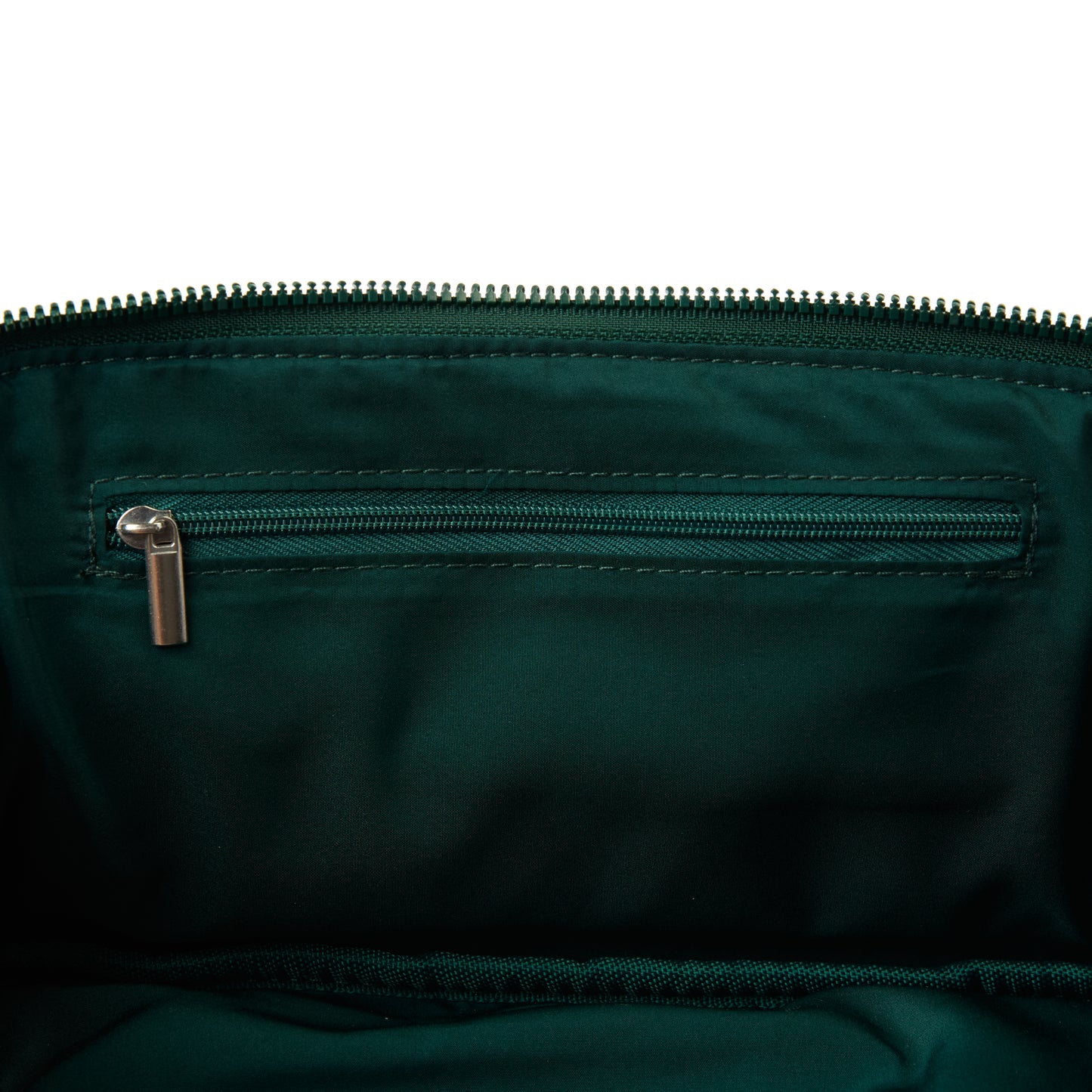 Flat Lay Makeup Box Bag - Green Leaves Embroidered Velvet