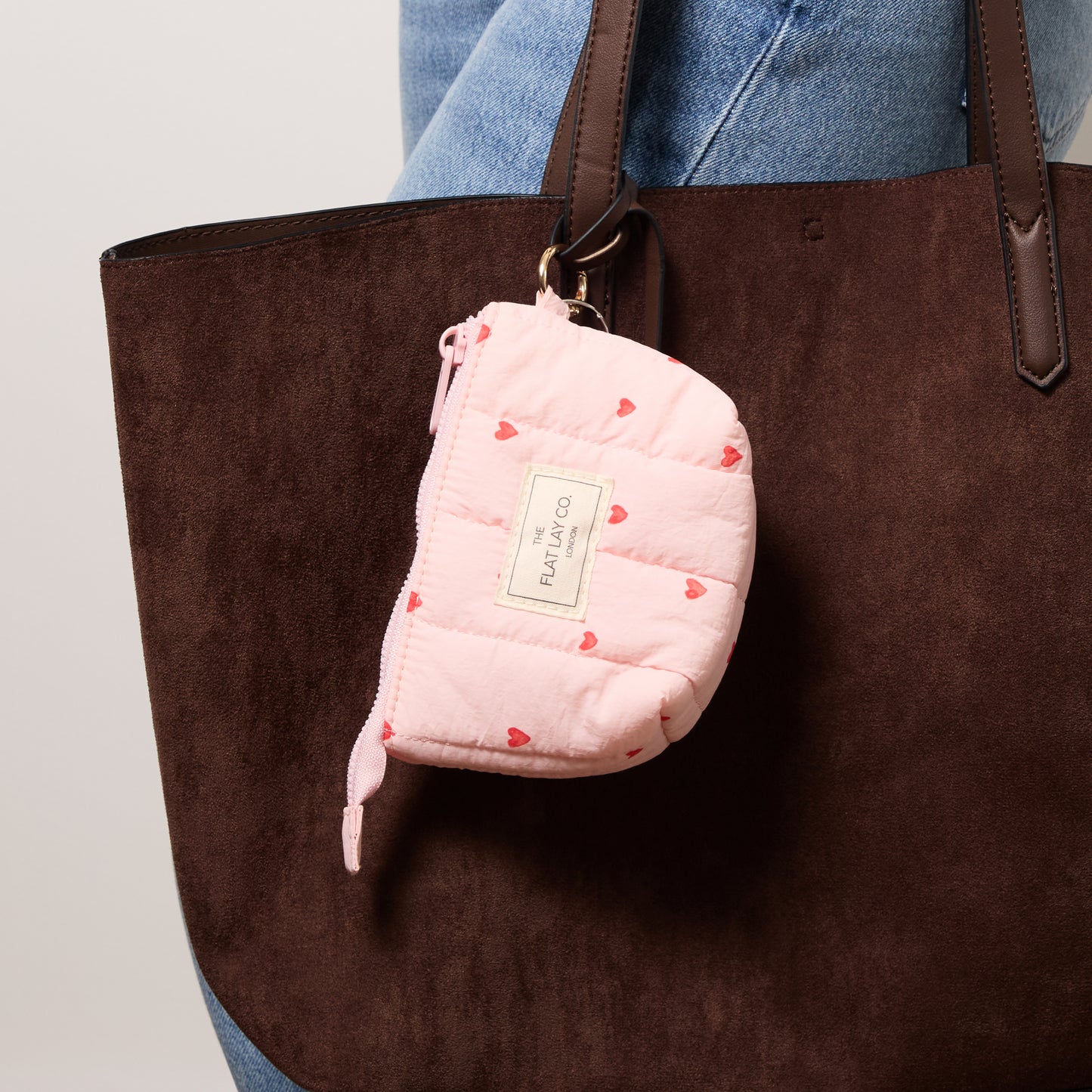 Mini Keyring Pouch - Sweet Pink Hearts
