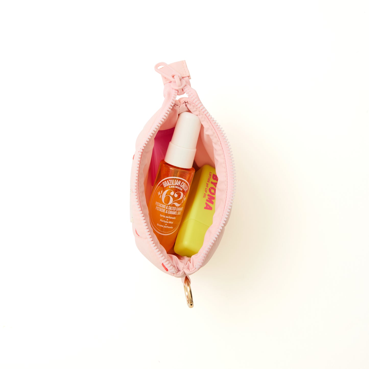 Mini Keyring Pouch - Sweet Pink Hearts