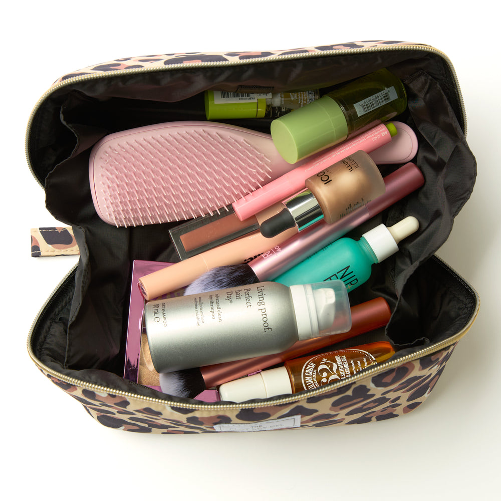 Box Bag & Brush Case Bundle - Leopard Print