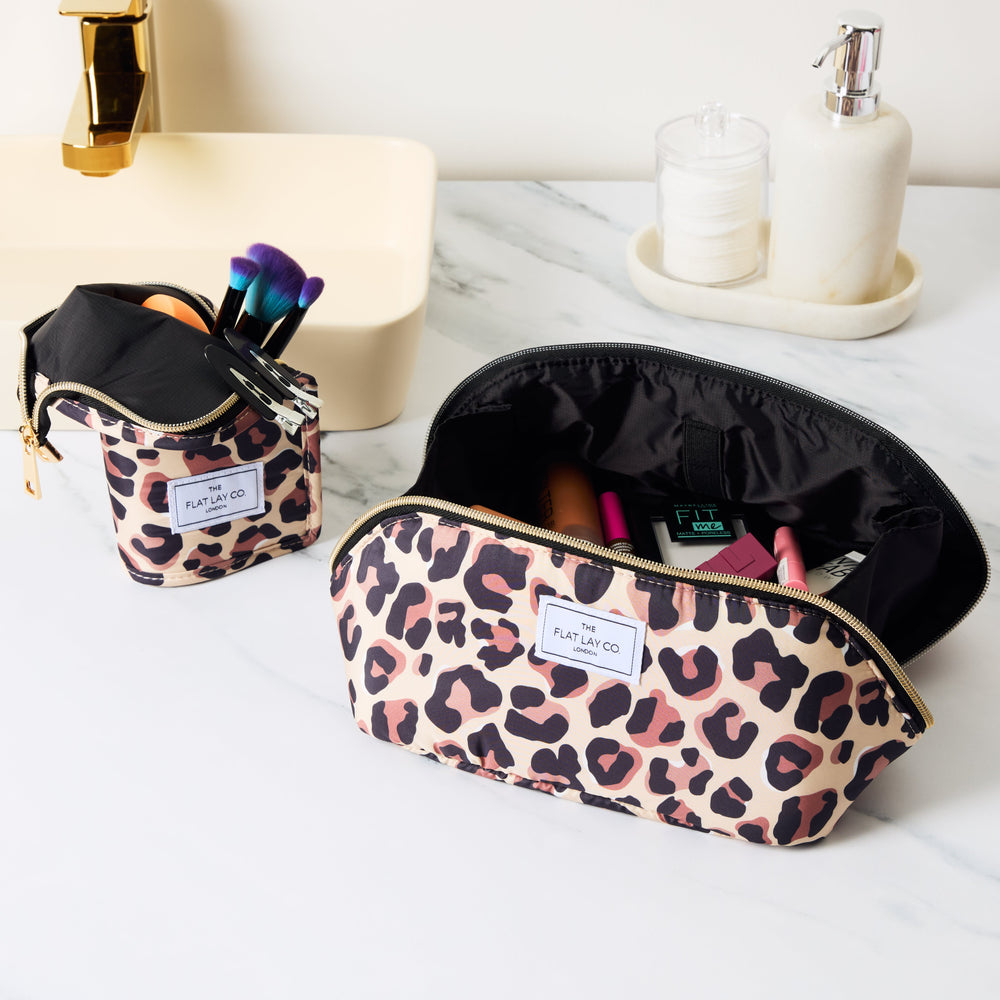 Box Bag & Brush Case Bundle - Leopard Print